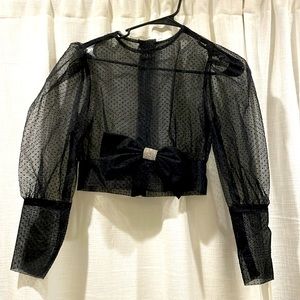 Black Sheer blouse shirt